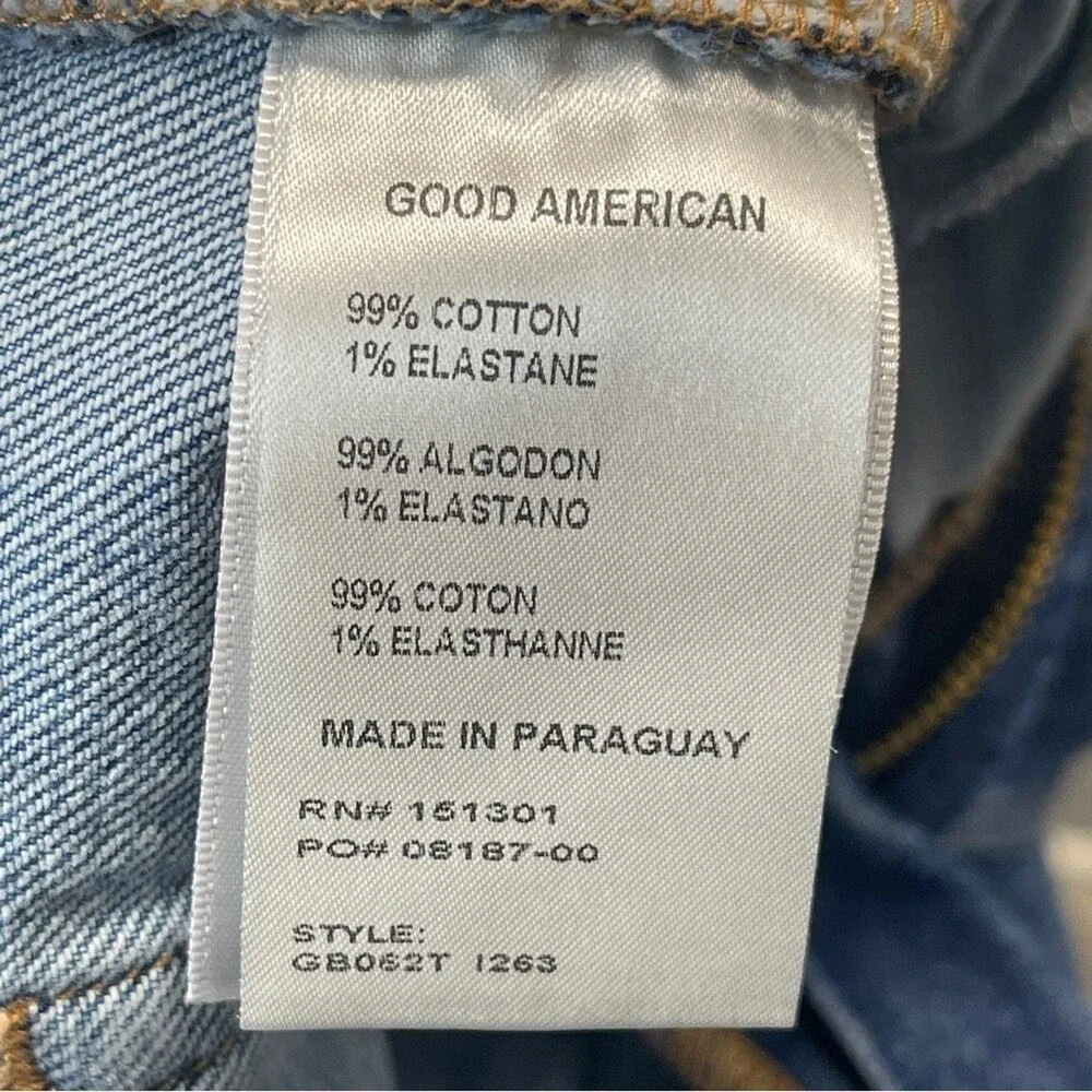 Good American Jeans Good Boy size 14 Distressed